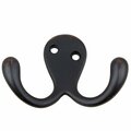 Gliderite Hardware 2 in. Oil Rubbed Bronze Small Double Coat Hook, 10PK 7511-ORB-10